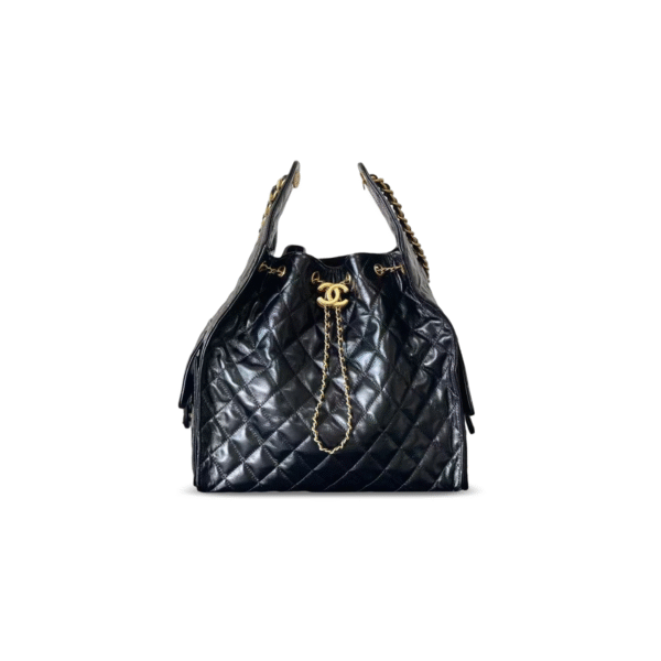 AS5311 Chanel 25 Hobo Bag Leather Black 40 x 30 x 15 cm