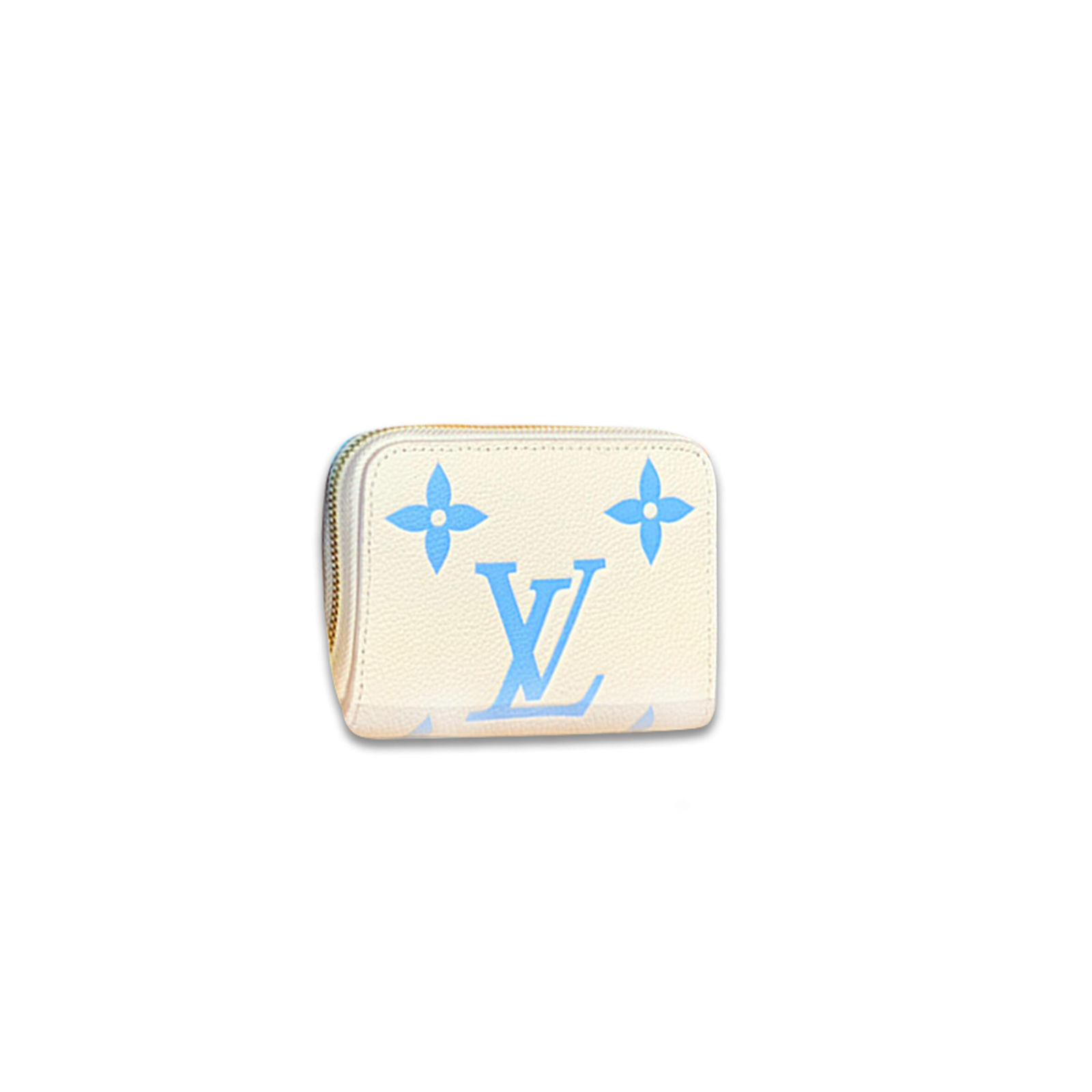 M60574 Louis Vuitton Zippy Coin Purse Monogram Canvas Blue 11 x 8 x 1 cm