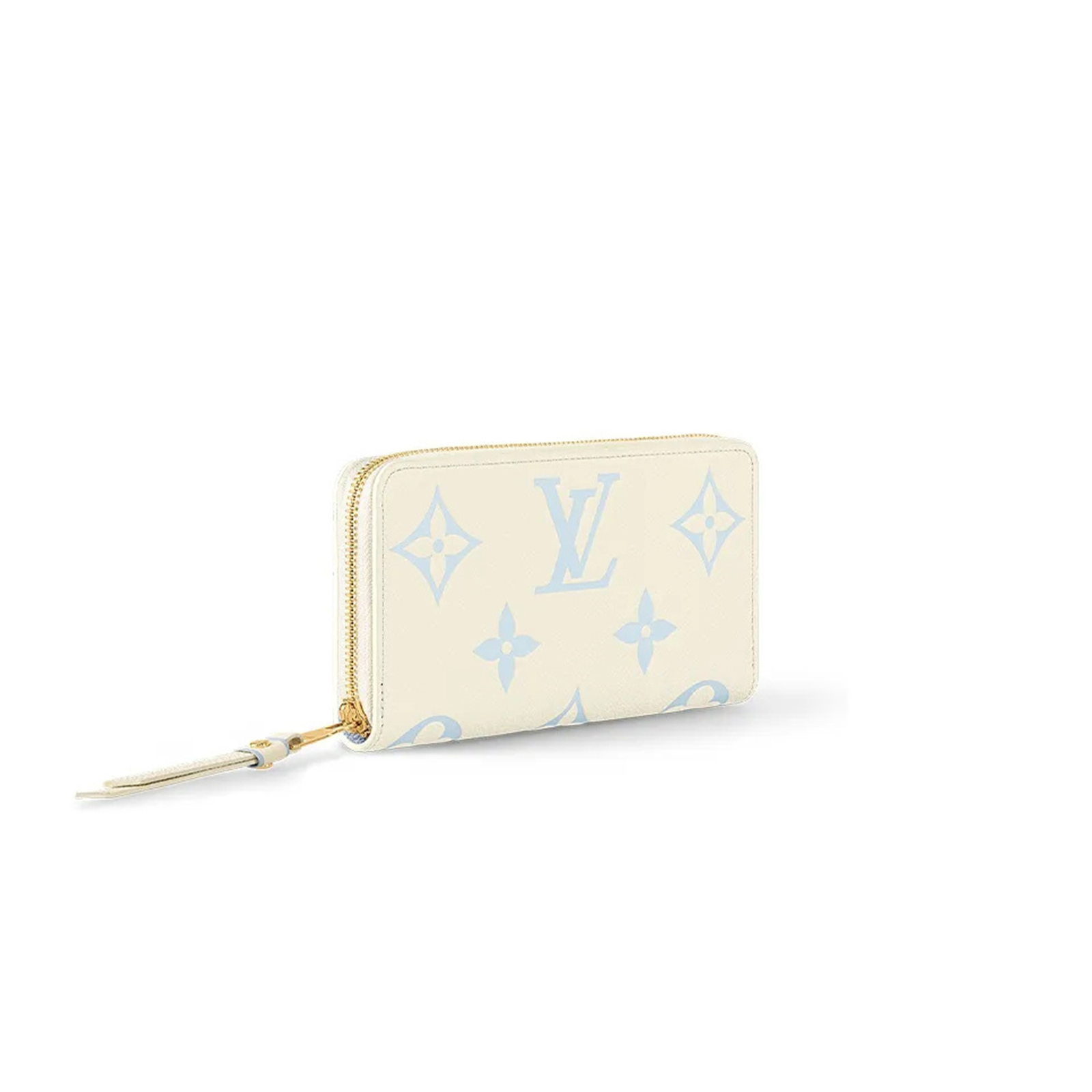 M69794 Louis Vuitton Zippy Wallet Monogram Empreinte Leather Blue 19 x 10.5 x 2.5 cm