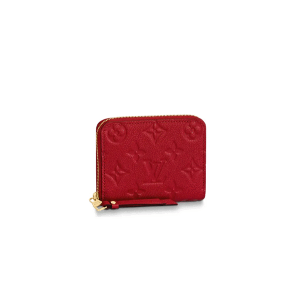 M60574 Louis Vuitton Zippy Coin Purse Monogram Canvas Red 11 x 8.5 x 2 cm