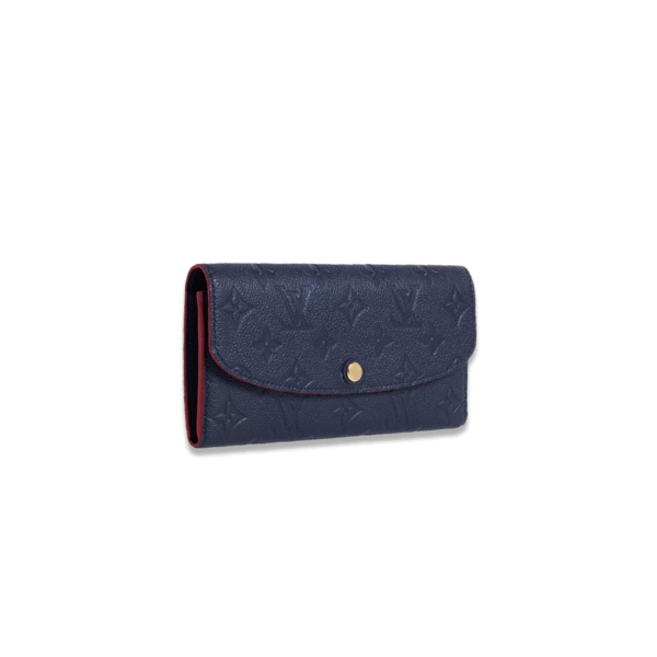 M69417 Louis Vuitton Emilie Wallet Monogram Empreinte Leather Navy Blue 19 x 10 x 2 cm