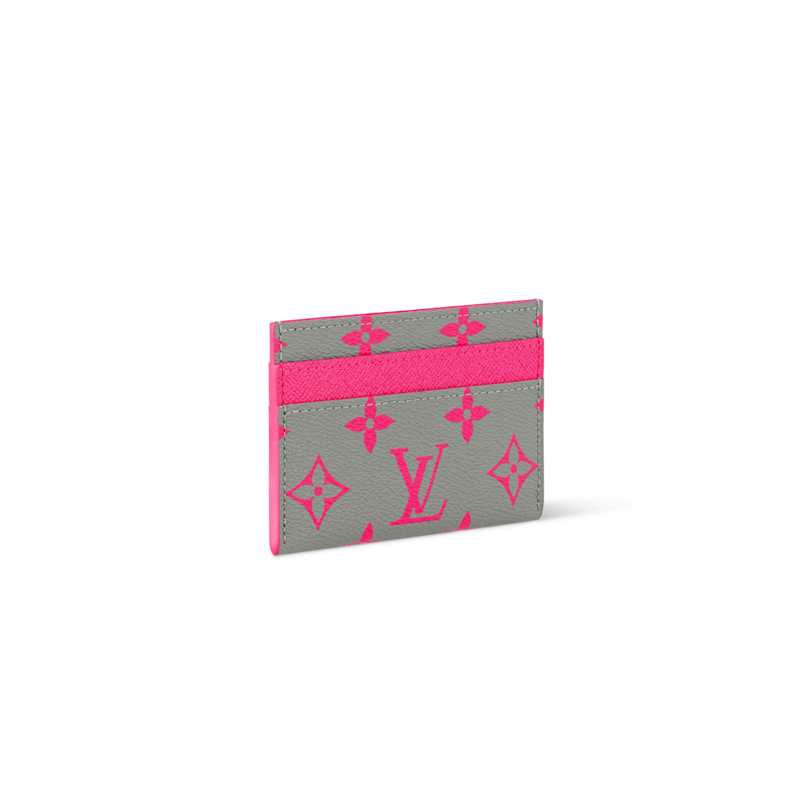 M15032 Louis Vuitton Double Card Holder – Rose Pink Monogram Glow Coated Canvas with Leather Trim – 7 x 11 x 1.5 cm
