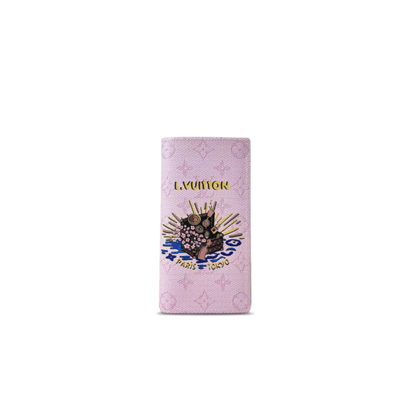 M25985 Louis Vuitton Brazza Wallet – Pink Monogram Heritage Coated Canvas with Leather Lining – 19 x 10 x 2 cm