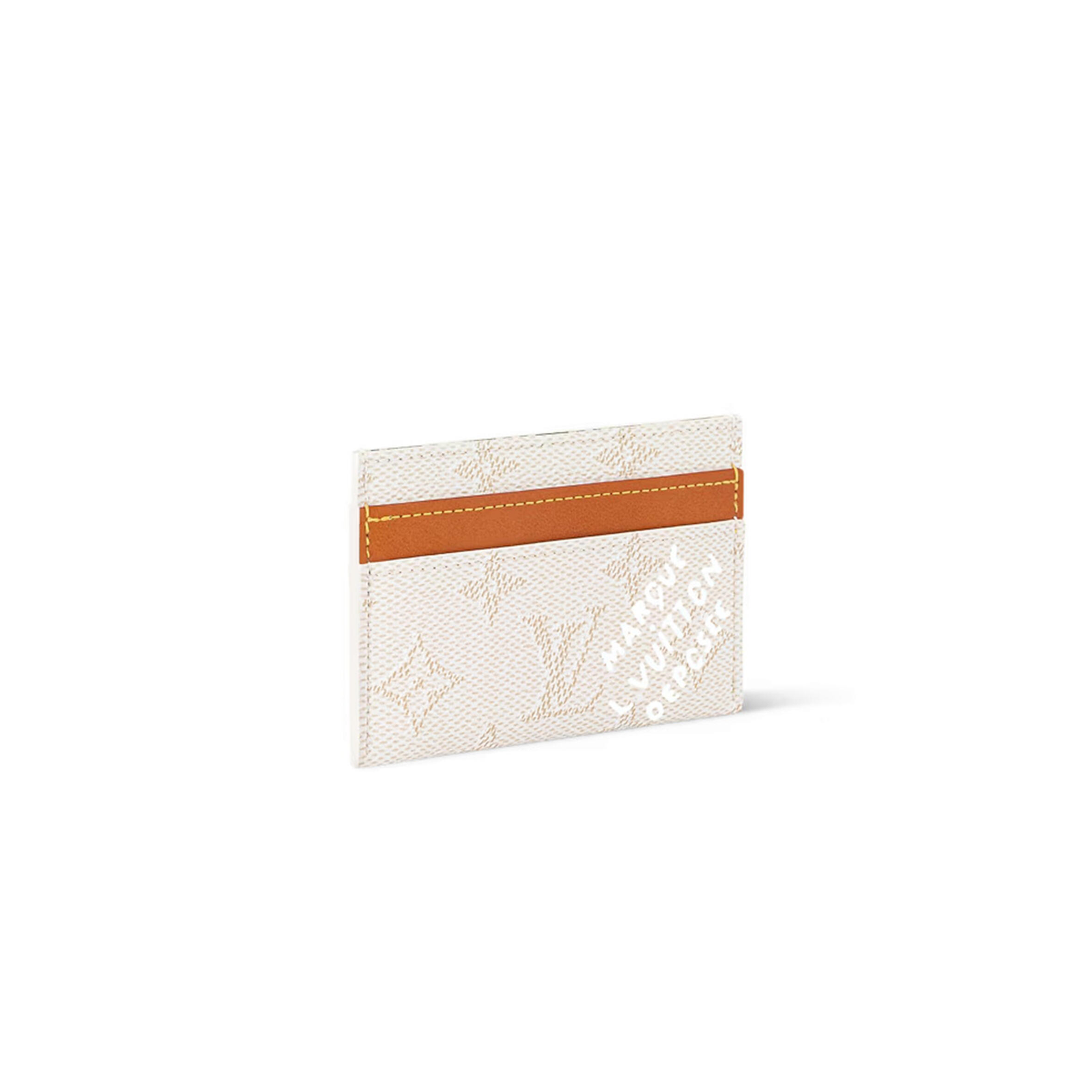 M14766 Louis Vuitton Double Card Holder – White Monogram Heritage Coated Canvas with Leather Trim – 11 x 7 x 1.5 cm