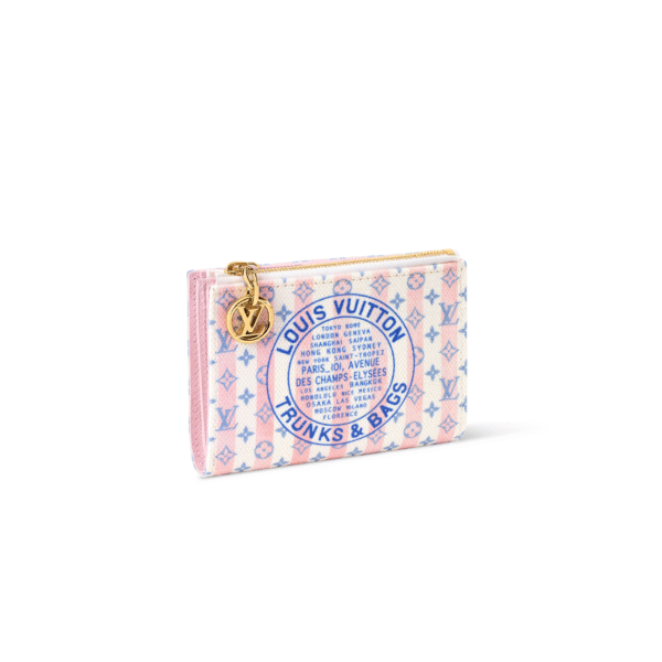 M29028 LouisV Lisa Wallet – Pink LV Stamp Canvas – 9 x 11.5 x 1.5 cm
