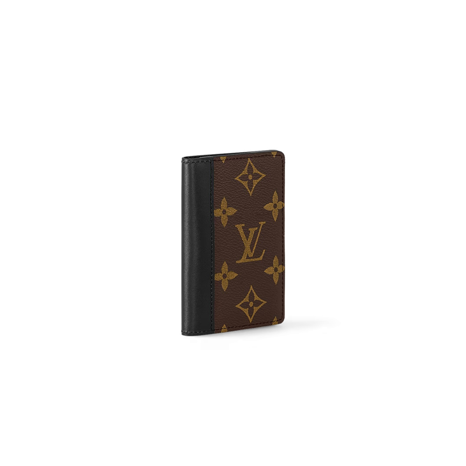 M60111 LouisV Pocket Organizer Wallet - Brown Monogram Macassar Canvas  Leather - 7.5 × 11 × 1 cm
