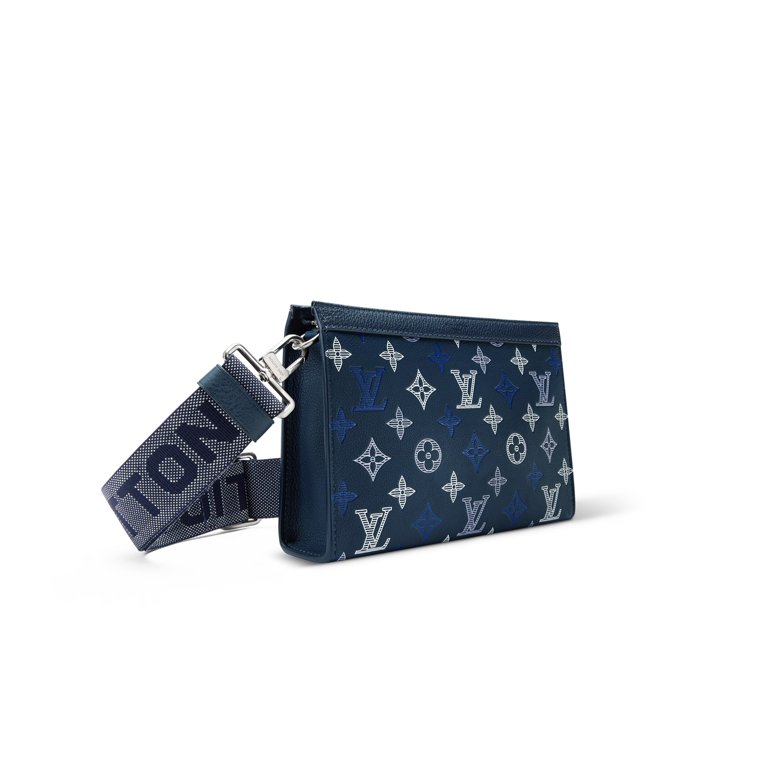 M28818 LouisV Gaston Wearable Wallet - Black Monogram Shadow Calfskin Leather - 22 × 14.5 × 4.5 cm