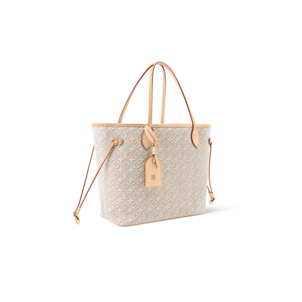 M2A381 LouisV Neverfull MM - Brown Monogram Emblème Jacquard Canvas  Leather - 31 × 28 × 14 cm