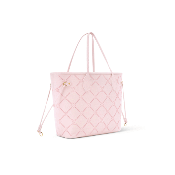 M28527 LouisV Neverfull MM - Pink Monogram Empreinte Couture Embossed Leather - 47 × 28 × 14 cm