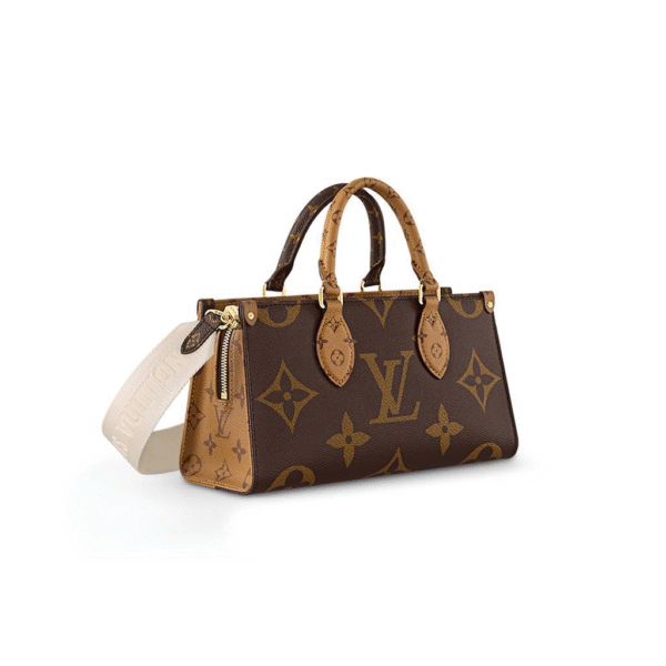M46653 LouisV OnTheGo East West Tote - Brown Giant Monogram / Monogram Reverse Canvas - 25 × 13 × 10 cm