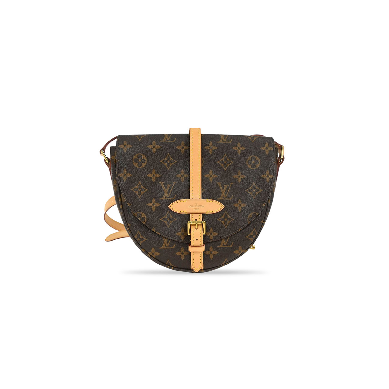 M51233 LouisV Vintage Saddle Bag - Brown Monogram Canvas  Leather Trim - 22 × 24 × 7 cm