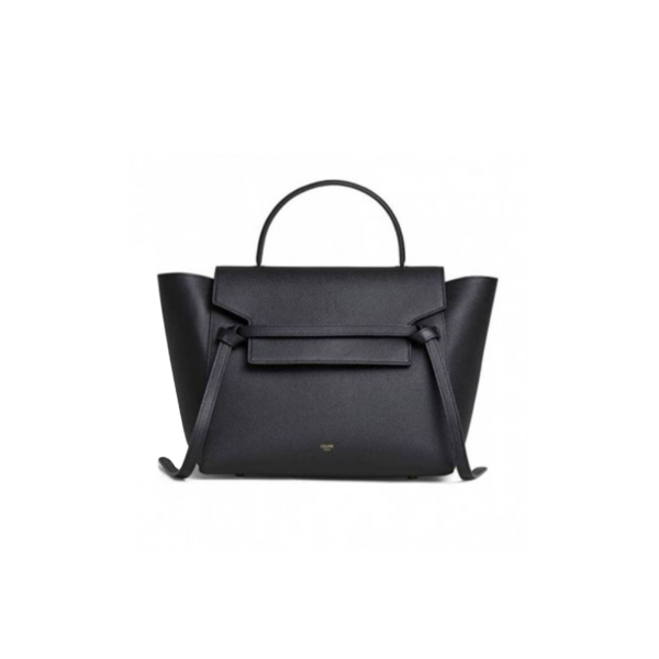 189153 Celine Belt Bag - Black Grained Leather / Gold Hardware - 24 × 20 × 13 cm