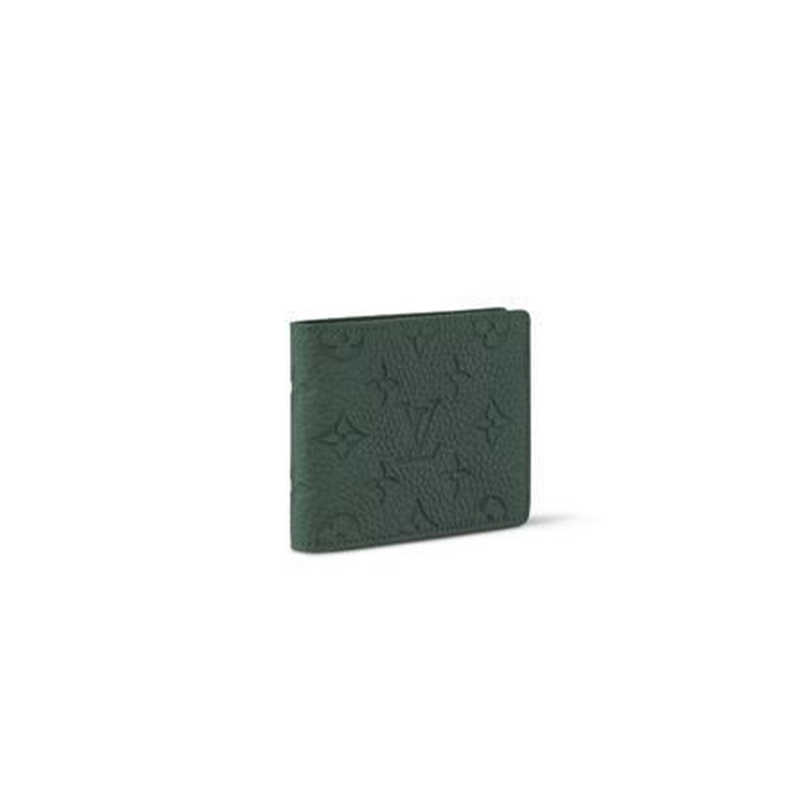 M69037 Louis Vuitton Multiple Wallet Blue Taurillon Leather Monogram Embossed Bifold Wallet 11.5 × 9 × 1.5 cm