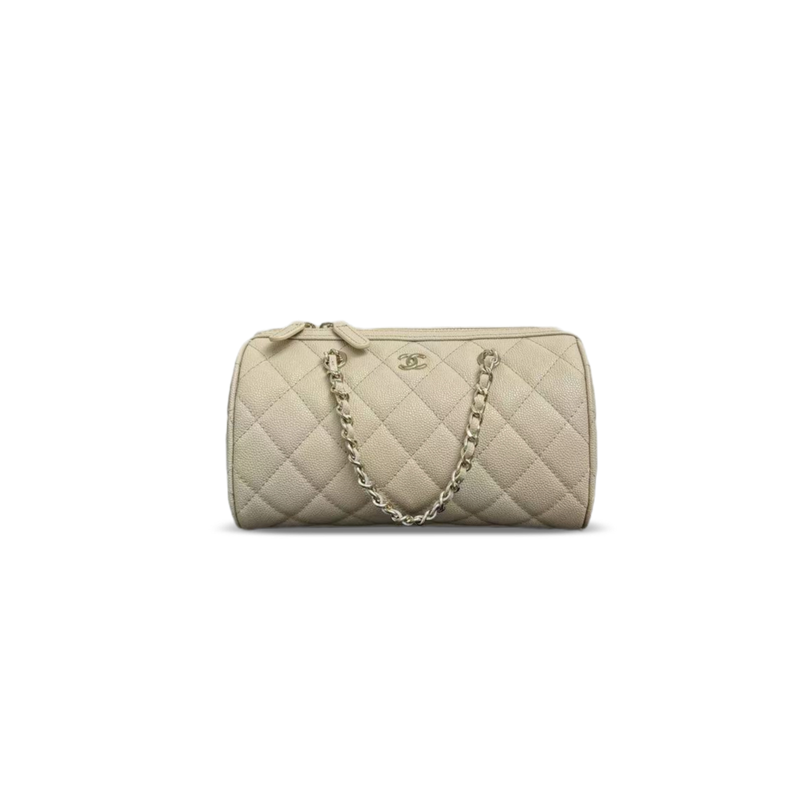 AS5759 Chanel Classic Flap Bag 26C Light Gold Lambskin Leather Double CC Chain Shoulder Crossbody Bag 20 × 13 × 7 cm