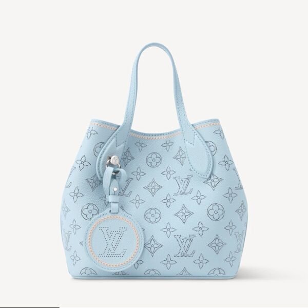 M29375 Louis Vuitton MBlossom Small Bag Perforated Calfskin Blue Top Handle Shoulder Bag 20 × 20 × 12.5 cm