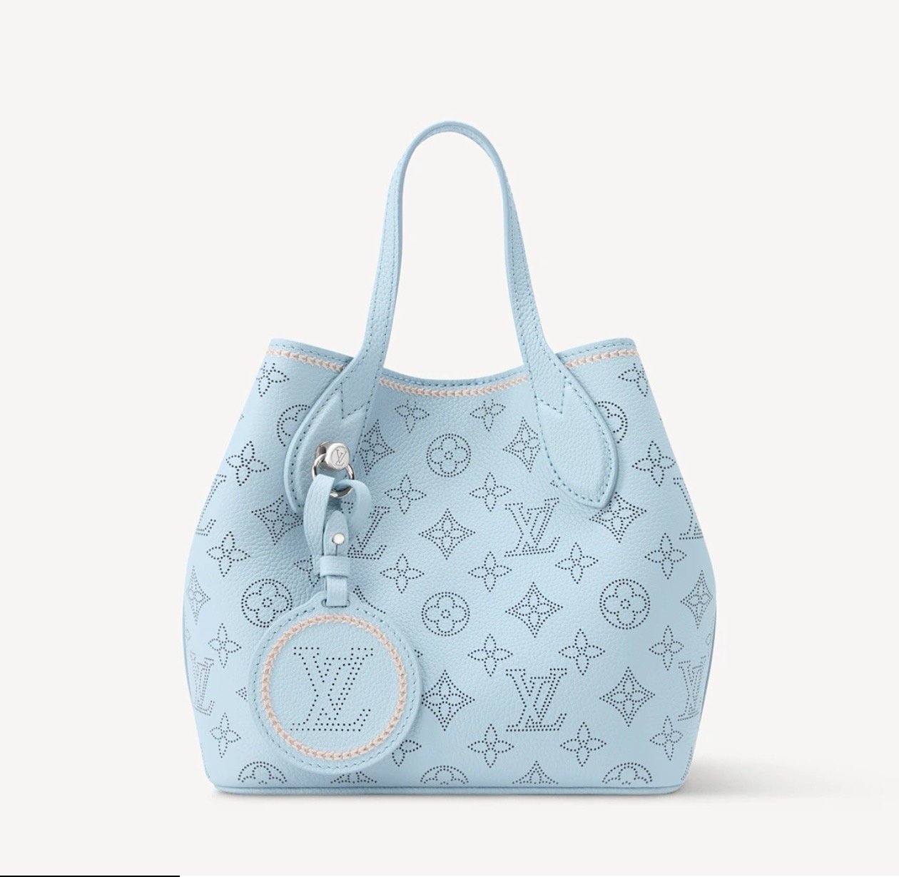 M29375 Louis Vuitton MBlossom Small Bag Perforated Calfskin Blue Top Handle Shoulder Bag 20 × 20 × 12.5 cm