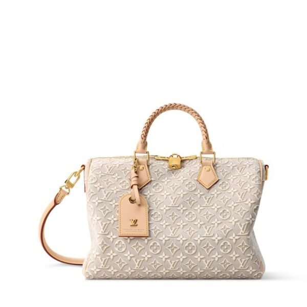M28479 Louis Vuitton Speedy Soft 30 Monogram Emblème Jacquard Canvas Shoulder Bag 30 × 21 × 17 cm