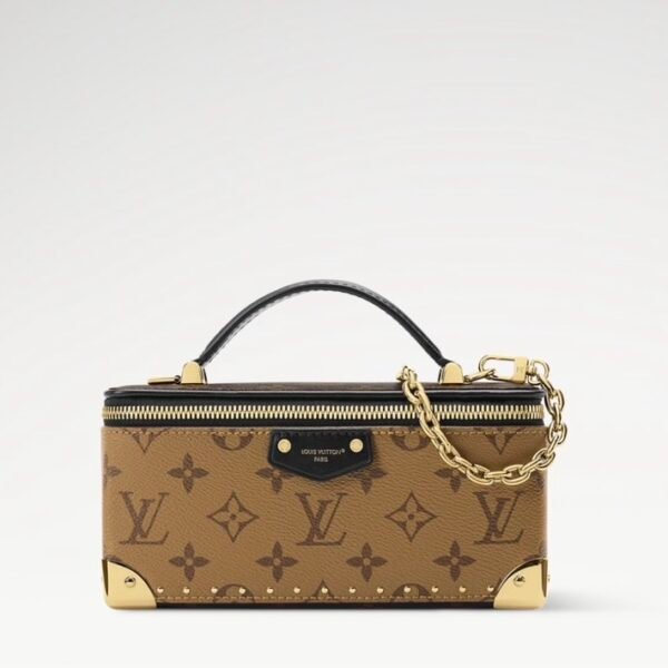 M29548 Louis Vuitton Vanity Chain Pouch Trunk Bag Monogram & Monogram Reverse Canvas Chain Crossbody Bag 20 × 10 × 5.5 cm