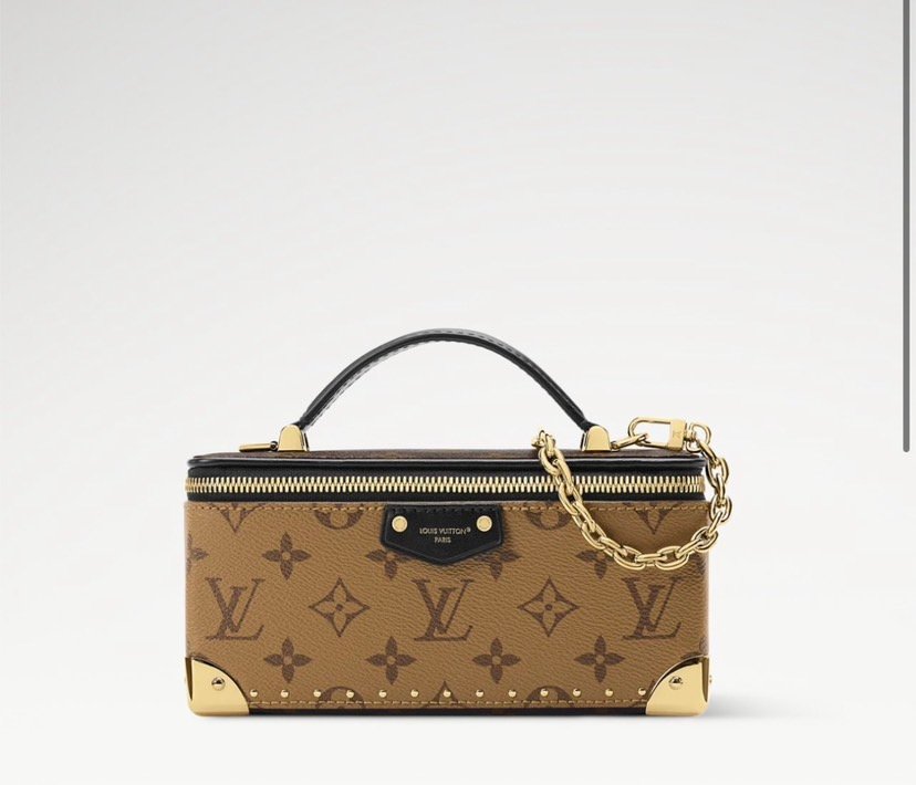 M29548 Louis Vuitton Vanity Chain Pouch Trunk Bag Monogram & Monogram Reverse Canvas Chain Crossbody Bag 20 × 10 × 5.5 cm