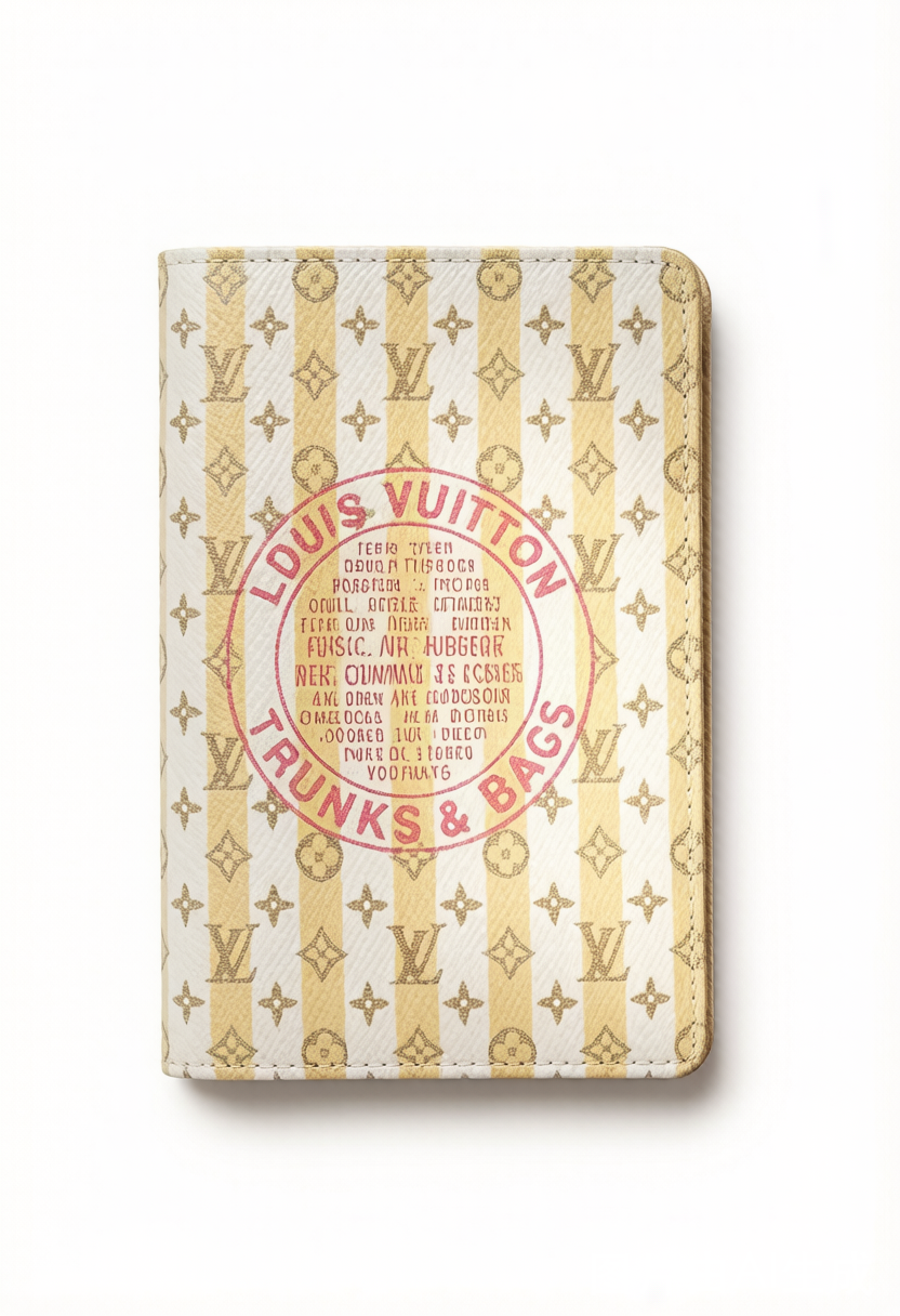 M29034 Louis Vuitton Passport Cover LV Stamp Coated Canvas Travel Wallet 10 × 14 × 2.5 cm