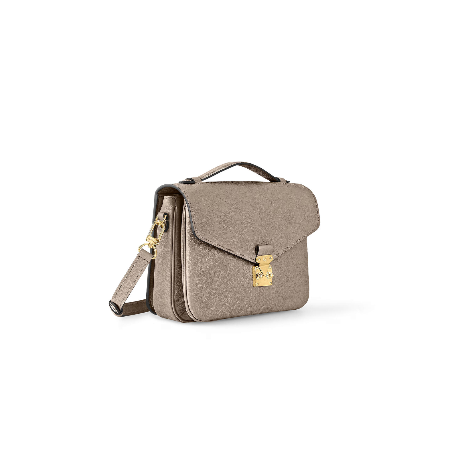 M44881 Louis Vuitton Pochette Métis Monogram Empreinte Leather Satchel Crossbody Bag Khaki 25 × 19 × 7 cm