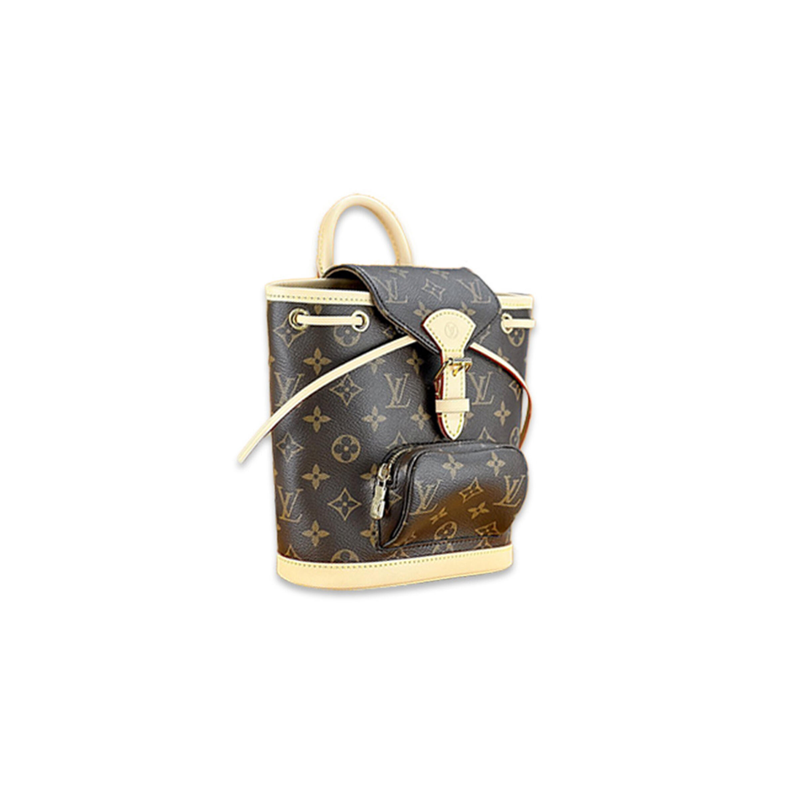 M11199 Louis Vuitton Montsouris Mini Backpack Monogram Canvas Leather Trim Backpack 24 × 25 × 12 cm