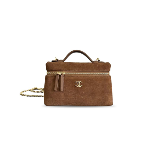 AP5347 CHANEL MASTER SLIM TOP HANDLE VANITY CASE SUEDE (23x15x5cm)