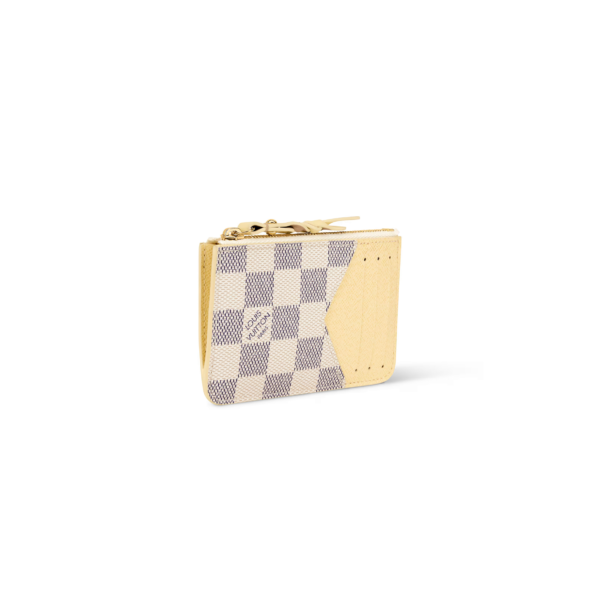 N40923 Louis Vuitton Romy Card Holder Damier Azur Canvas with Cowhide Leather Trim Card Case 12 × 8 × 0.8 cm
