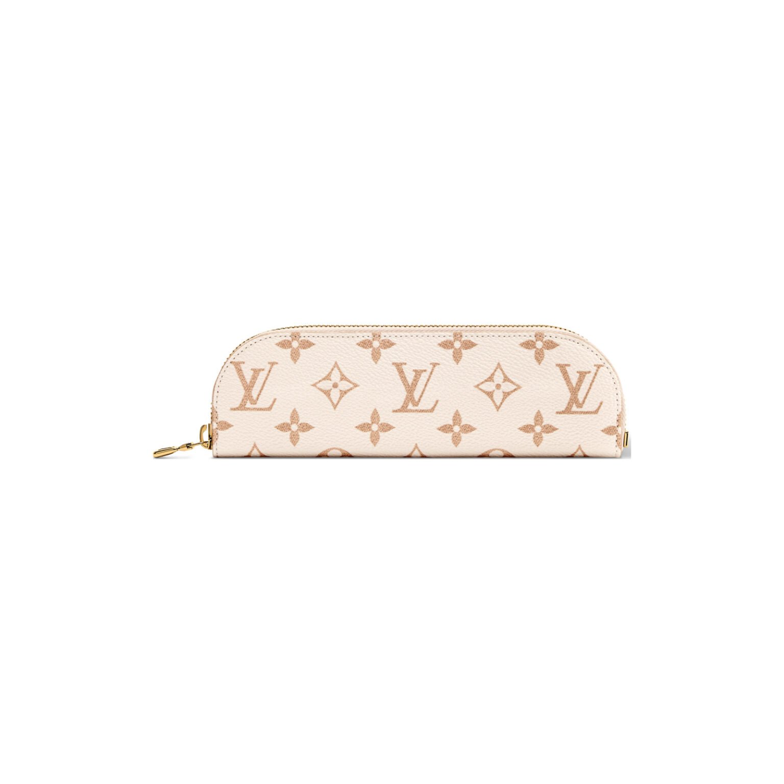 GI1660 LouisV Charlotte Pencil Case White Classic Monogram Canvas Leather Lining Zip Pouch 7 × 2 × 20 cm