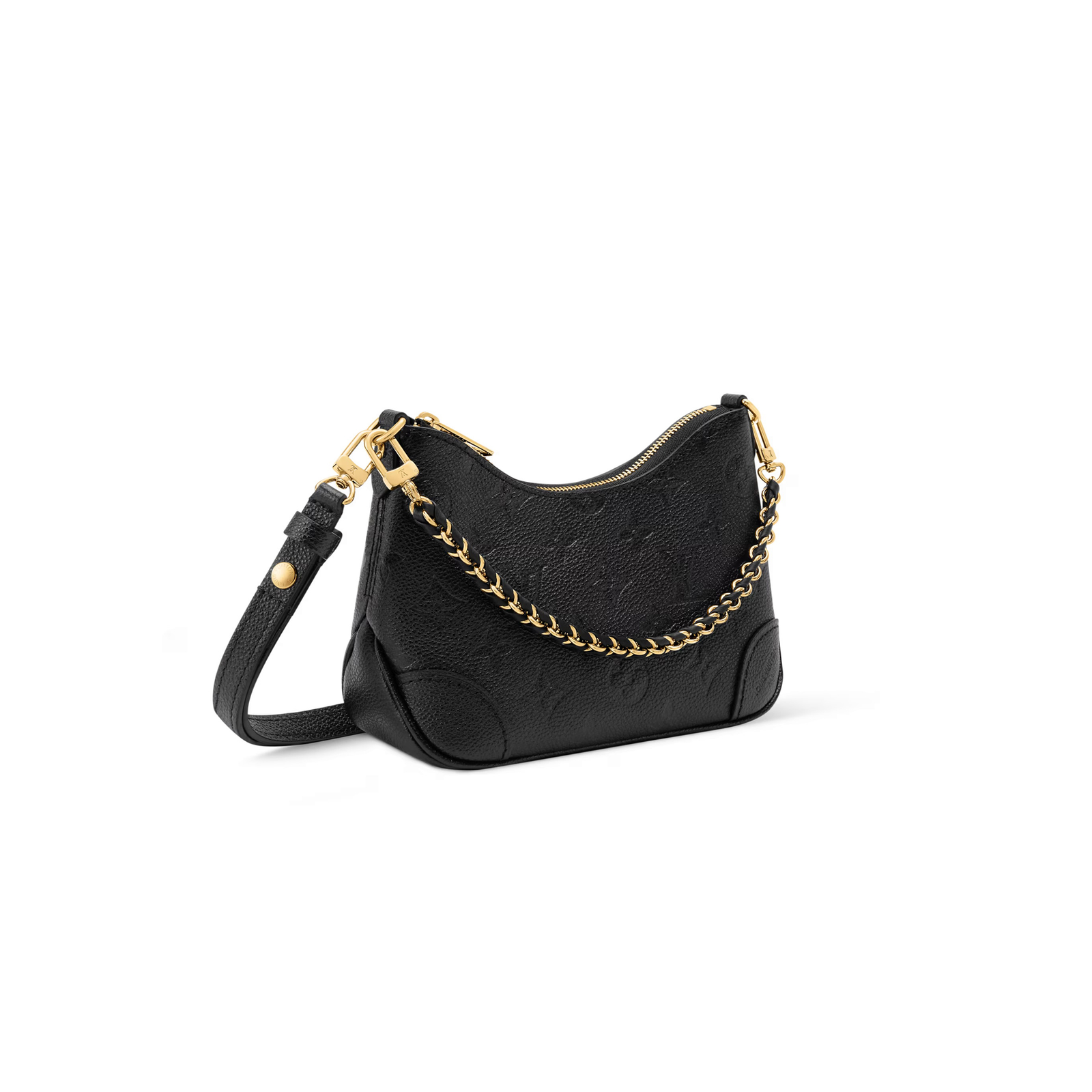 M28427 LouisV Nano Boulogne Bag Black Monogram Empreinte Leather Embossed Shoulder Chain Crossbody Bag 19 × 13 × 8 cm