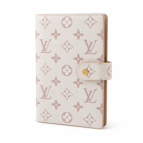 GI1667 LouisV Medium Agenda Cover Sand Monogram Canvas A5 Notebook Planner Organizer 14 × 18.5 × 3 cm
