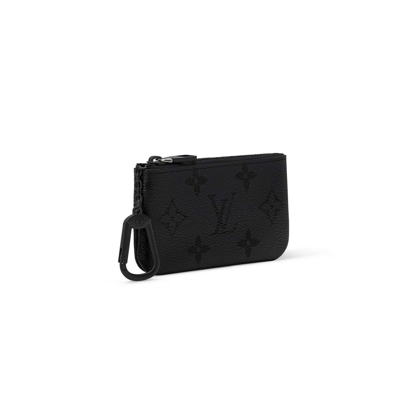 M26776 LouisV Key Pouch Monogram Midnight Coated Canvas Black Key Holder Coin Purse 12 × 7 × 1.5 cm