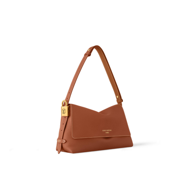 LOUIS VUITTON MASTER LOW KEY MESSENGER M13151 Brown Calfskin Leather Adjustable Shoulder Crossbody Bag 30 × 18 × 12 cm